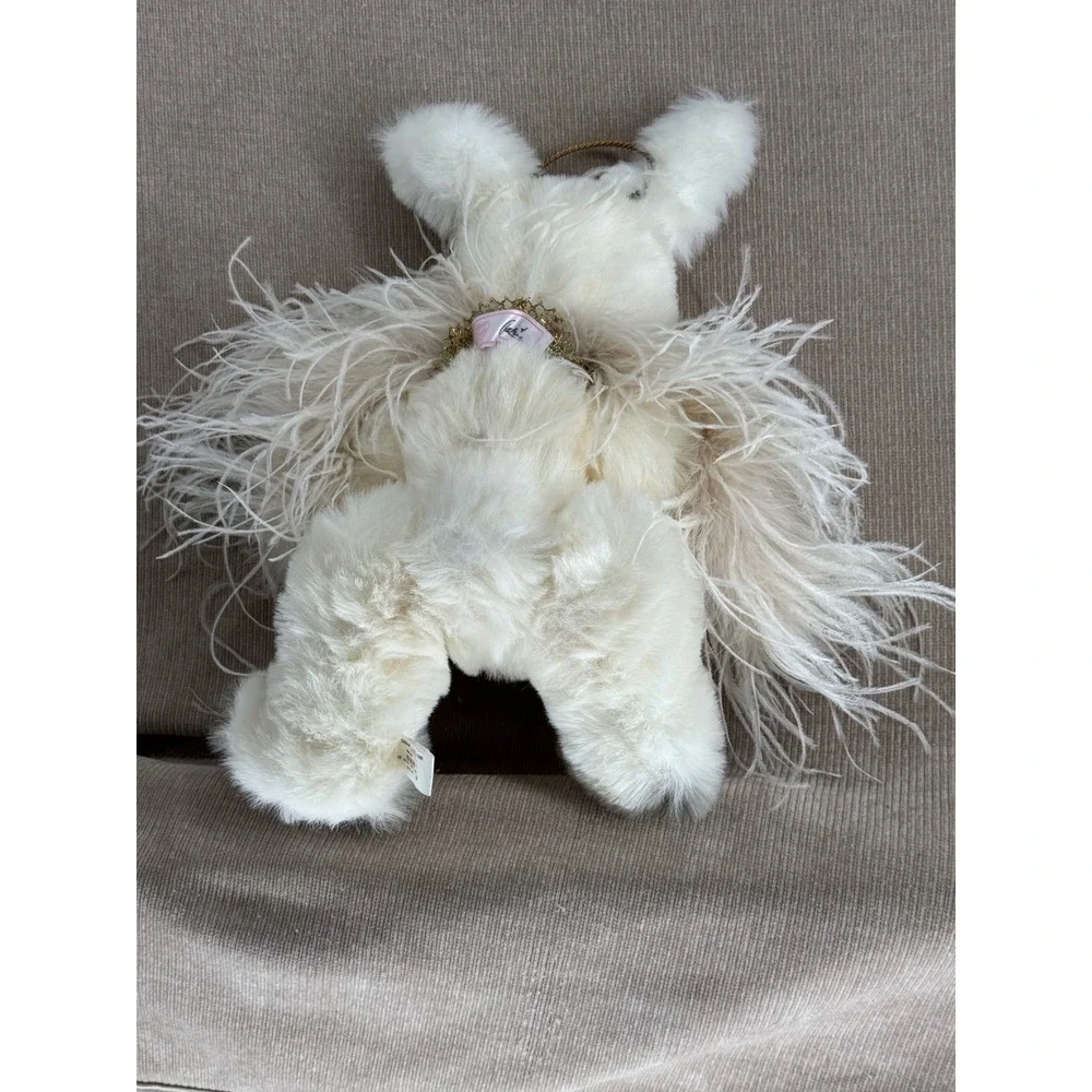 Chari Angel Bunny Porcelain Face Plush Doll Limited Edition White Feather Wings